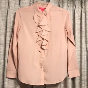 Catherine Malandrino Ruffle Front Blouse